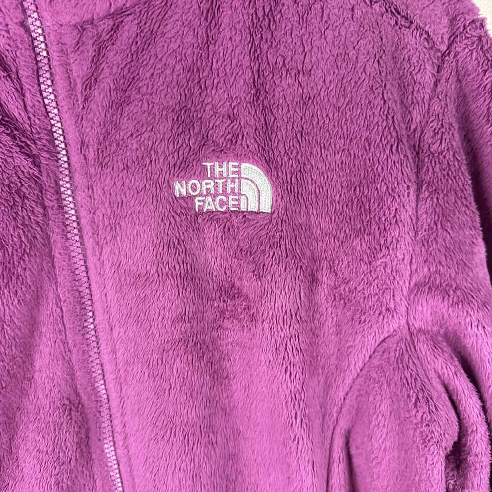 The North Face Fuchsia Purple Osito Furry Fleece Full Zip Jacket- Large - Picture 2 of 10